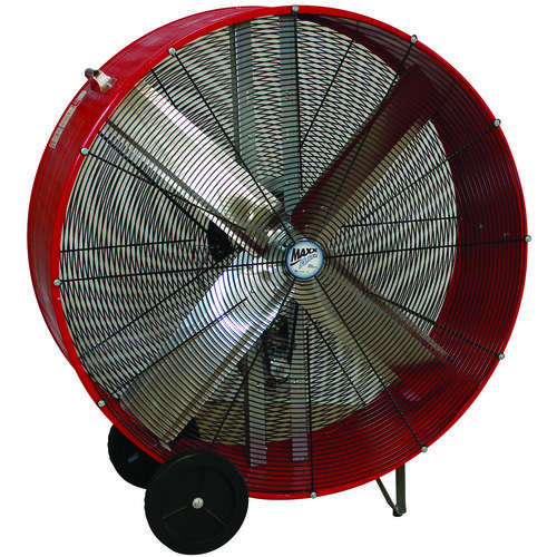 MaxxAir BF42BD Portable Barrel Fan, 120 V, 2-Speed, 5800 to 10,000 cfm Air, Red