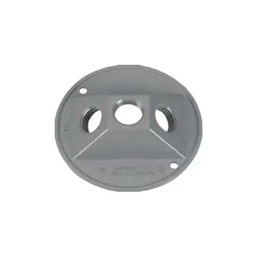 Lampholder Cover, 4-1/2 in Dia, Round, Metal, Gray, Powder-Coated