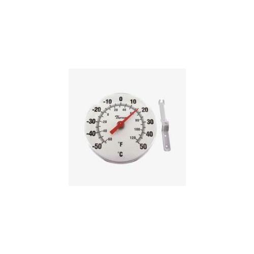 Thermometer, -60 to 120 deg F, Plastic Casing, White Casing
