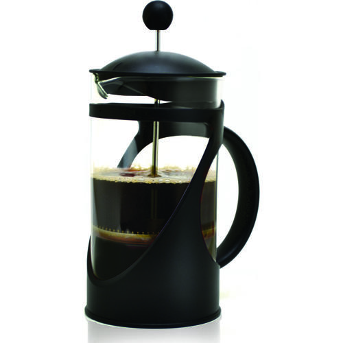 Coffee Press, 8 Cups Capacity, Borosilicate Glass/Plastic/Stainless Steel, Black