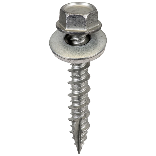 Screw, 2 in L, High-Low Thread, Hex Drive, Type 17 Point, Galvanized, 250 BAG