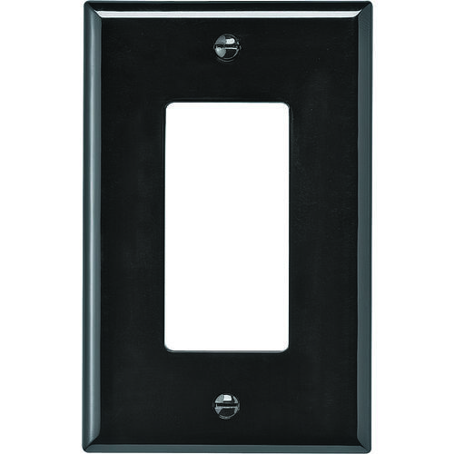 Wallplate, 4.87 in L, 3.12 in W, 1 -Gang, Polycarbonate, Brown, High-Gloss - pack of 20