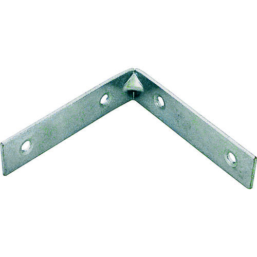 Corner Brace, 6 in L, 6 in W, 1-1/8 in H, Steel, Zinc-Plated, 4.5 mm Thick Material