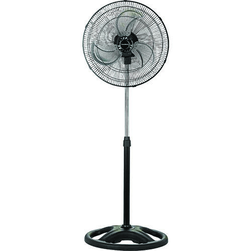 PowerZone CZHVP18EXP High-Velocity Pedestal Fan, 120 V, 0.83 A, 90 deg Sweep, 18 in Dia Blade, 3-Blade, Black