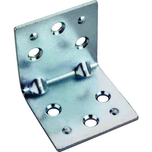 Corner Brace, 1-1/2 in L, 1-1/2 in W, 1-1/2 in H, Steel, Zinc-Plated, 2 mm Thick Material - pack of 20