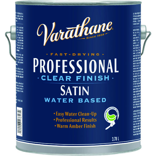 Varathane 248016 Wood Finish, Satin, Clear, Liquid, 3.78 L