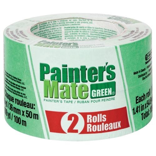 Painter's Mate 1042726 Painter's Tape, 55 yd L, 1.41 in W, Green - pack of 2