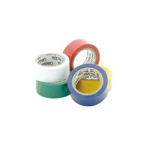 732-50 Electrical Tape, 3.8 m L, 18 mm W, Blue/Green/Red/White/Yellow - pack of 5