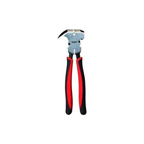 Task Tools T25406 Fencing Plier, 10-1/2 in OAL, Soft Touch Grip Handle