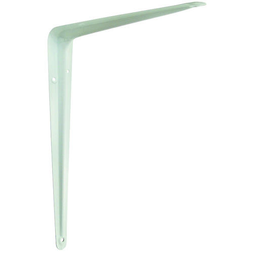 Shelf Bracket, 65 lb/Pair, 6 in L, 5 in H, Steel, White