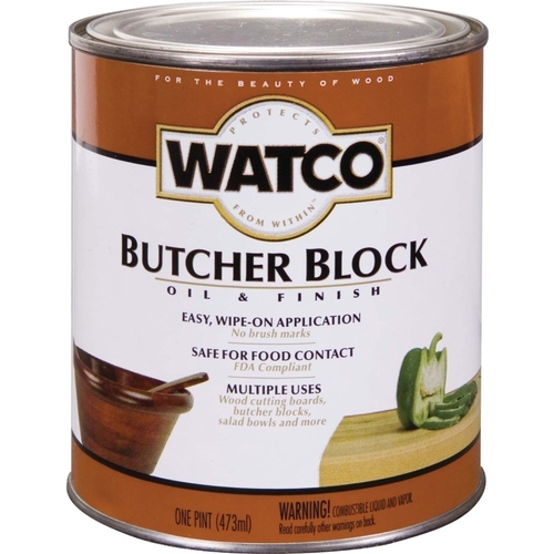 Butcher Block Oil and Finish, Clear, Liquid, 473 mL