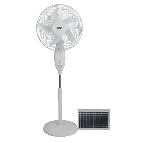 PowerZone F-68 Rechargeable Oscillating Fan, White