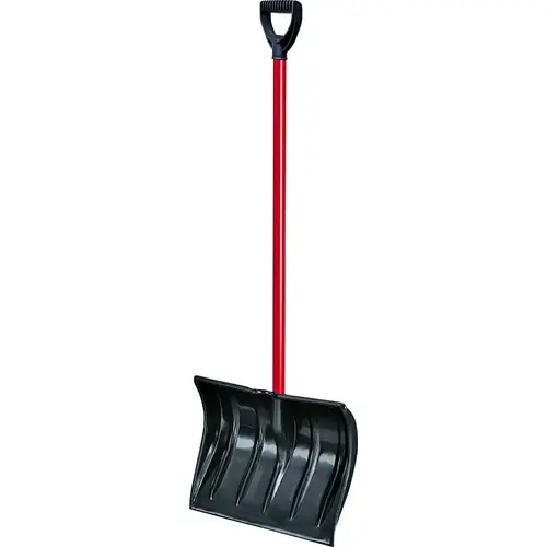 True Temper 1673300 Snow Shovel, 18 in W Blade, 14 in L Blade, Combo Blade, Polyethylene Blade, Steel Handle