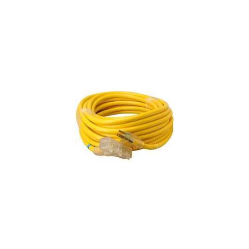 CCI 4388SW8802 043888802 Extension Cord, 10 AWG Cable, 50 ft L, 15 A, 125 V, Yellow