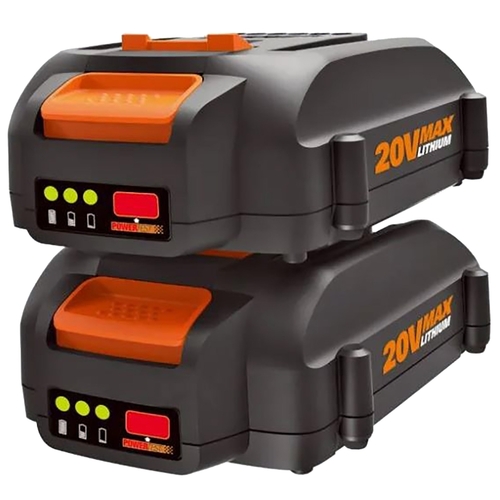 Worx WA3575.2 Battery Pack, 20 V Battery, 2 Ah, 5 hr Charging
