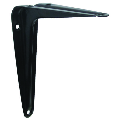 Shelf Bracket, 40 lb/Pair, 5 in L, 4 in H, Steel, Black - pack of 20