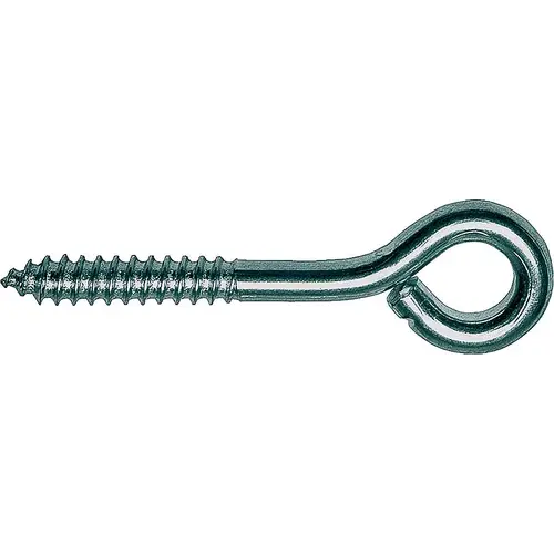 Screw Eye, 4.8 mm Dia Wire, 6 mm Thread, 3/4 in L Thread, 1-5/8 in OAL, 187 lb Working Load, Steel, Zinc - pack of 1000