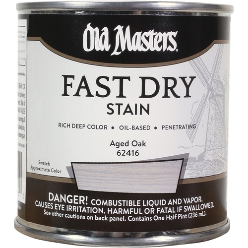 Old Masters 62416 Fast Dry Stain, Aged Oak, Liquid, 1/2 pt