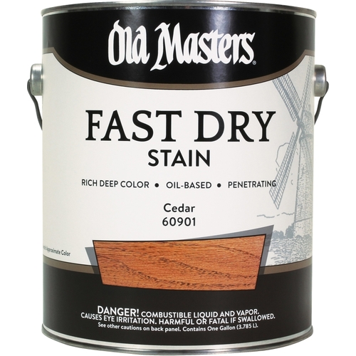 Old Masters 60901 Fast Dry Stain, Cedar, Liquid, 1 gal