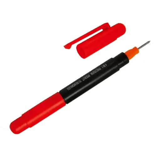 4-in-1 Screwdriver Pocket Set, 5-1/4 in OAL, Chrome Vanadium Steel Bit, PVC Handle, Chrome Bit Black/Red/Silver