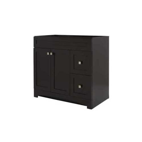 Foremost MXBV3621 Monterrey Series Vanity, Black Coffee, 2-Drawer