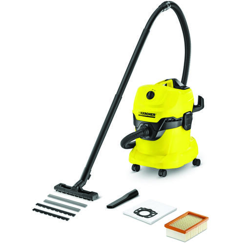 Karcher 1.348-115.0 WD4 Wet and Dry Vacuum Cleaner, 5.3 gal Vacuum, 74 dBA, Pleated Filter, 1800 W, 120 V
