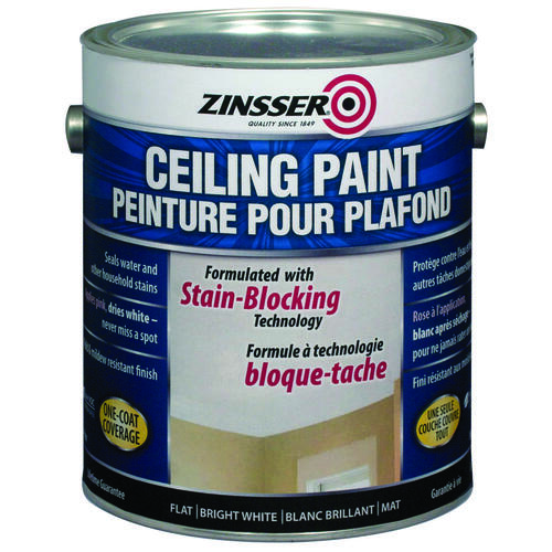 Ceiling Paint, Flat, White, 3.78 L - pack of 2