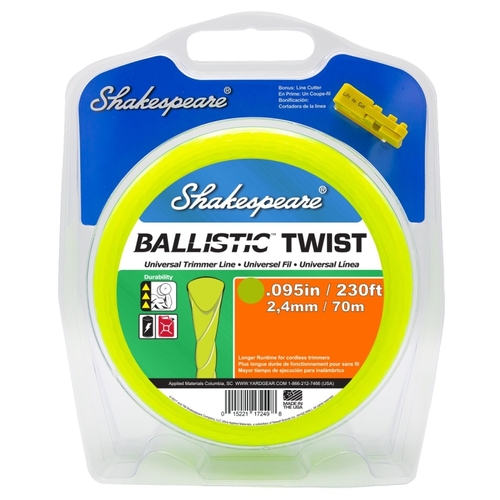 Shakespeare 17249 Ballistic Trimmer Twist Line, 0.095 in Dia, 230 ft L