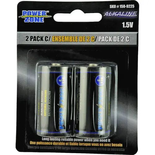 Battery, 1.5 V Battery, C Battery, Alkaline, Manganese Dioxide, Potassium Hydroxide and Zinc - pack of 144