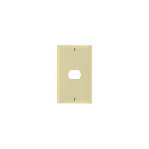 Wallplate, 4-1/2 in L, 2-3/4 in W, 1 -Gang, Thermoset, Ivory