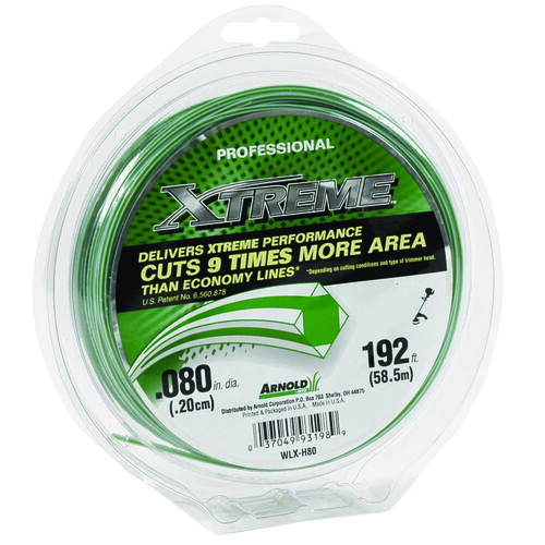 Arnold Xtreme WLX-H80 Professional Trimmer Line, 0.08 in Dia, 140 ft L, Monofilament