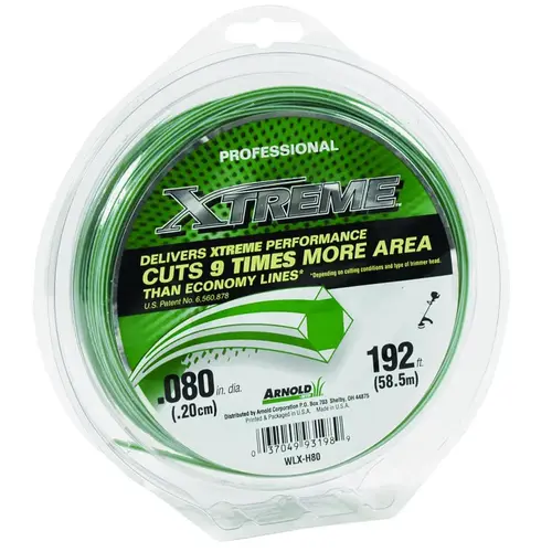 Professional Trimmer Line, 0.08 in Dia, 140 ft L, Monofilament