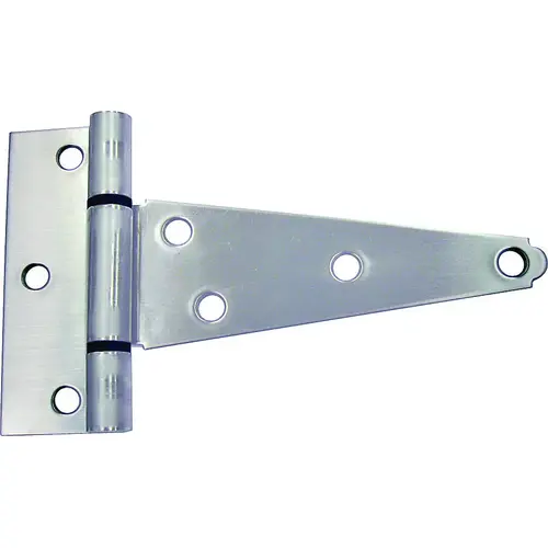 T-Hinge, Stainless Steel, Brushed Stainless Steel, Fixed Pin, 180 deg Range of Motion, 70 (Pc) lb