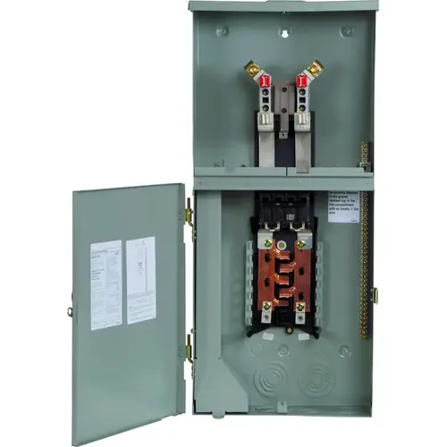 Meter Combination Load Center, 200 A, 8 -Space, 4 -Jaw, 16 -Circuit, NEMA 3R Enclosure