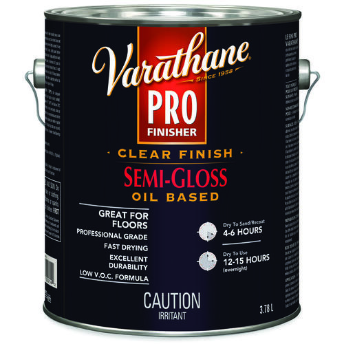 Varathane 271386 Wood Finish, Semi-Gloss, Liquid, Clear, 3.78 L