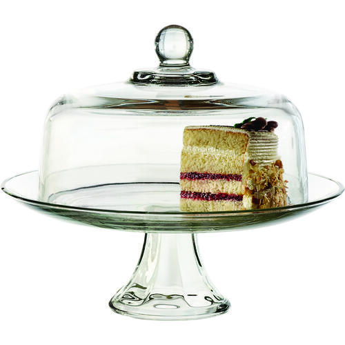 Presence Series Elegance Cake Set, Glass, Clear - pack of 2