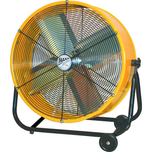 MaxxAir BF24TFRED BF24TF Tilt Fan, 120 V, 2-Speed, 1750 to 3200 cfm Air, Yellow
