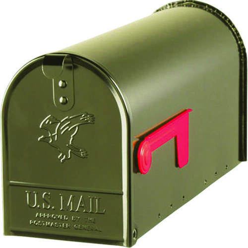 Gibraltar Mailboxes E1100BZAM Elite Series E1100BZ0 Mailbox, 800 cu-in Capacity, Galvanized Steel, Bronze, 6.9 in W, 20.1 in D