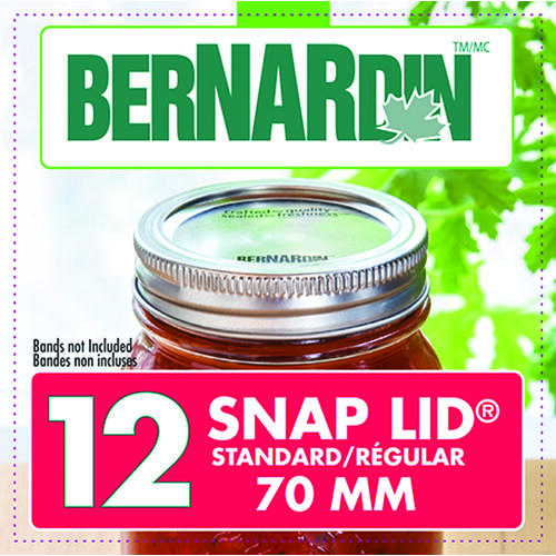 BERNARDIN 2118146 01102 Decorated Snap Lid - pack of 12