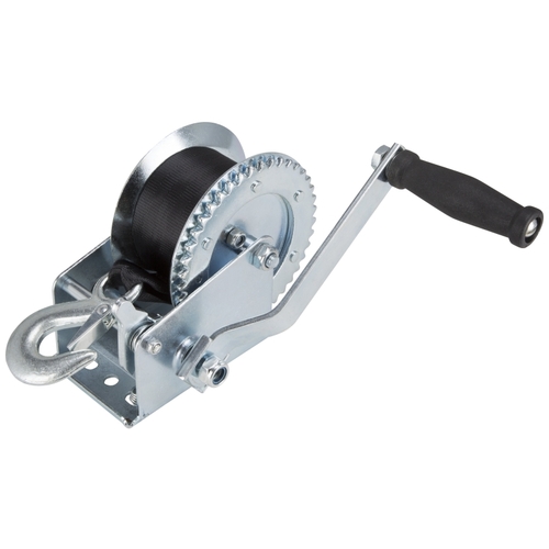 Hand Winch, 1500 lb, Steel Silver