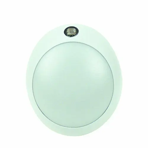 Night Light, 120 V, 2 W, LED Lamp, White Light, 3000 K Color Temp, Plastic Fixture