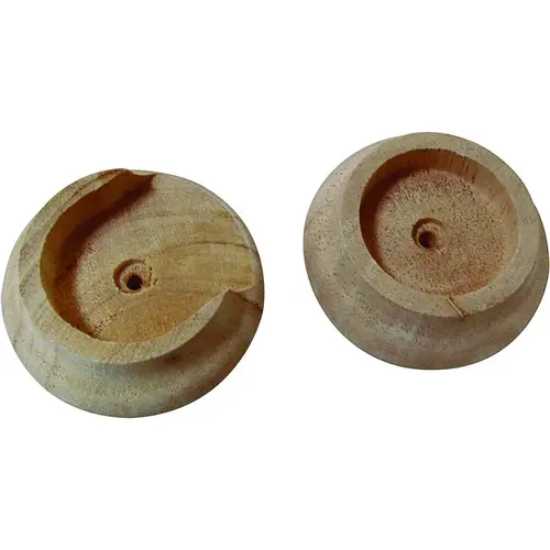 Closet Pole Socket, Wood - pack of 2