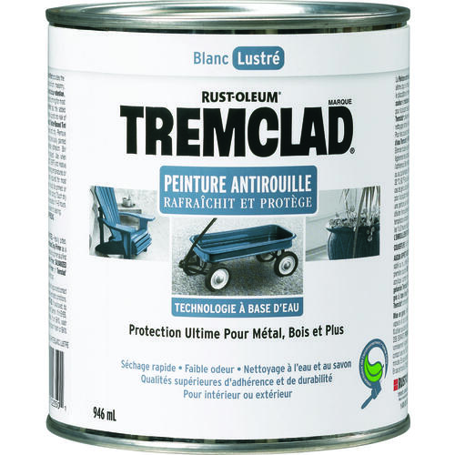 RustOleum 26025WB504 TREMCLAD Rust Paint, Gloss, White, 946 mL, Can