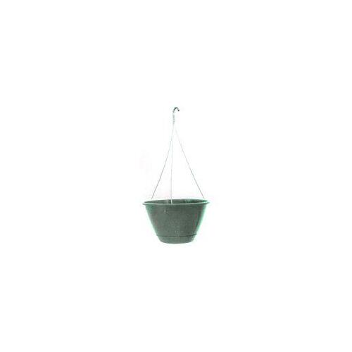 Southern Patio EE1025OG Hanging Basket Planter, Plastic, Olive Green