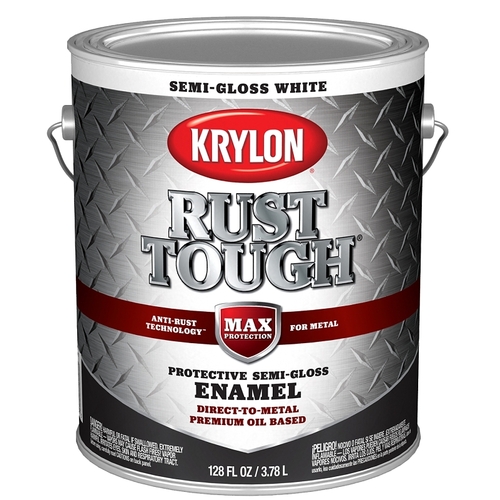 Rust Tough Enamel, Semi-Gloss, White, 1 gal