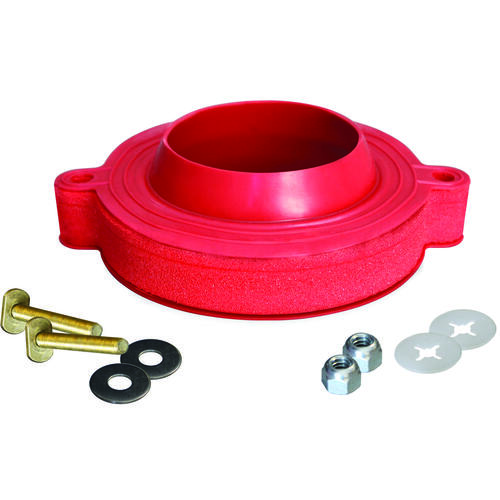 Korky 6000FR Toilet Seal Kit, Rubber, Red, For: 3 in and 4 in Drain Pipes