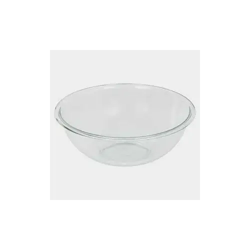 Pyrex 6001043 Mixing Bowl, 4 qt Capacity, 11-3/4 in Dia, Glass, Clear