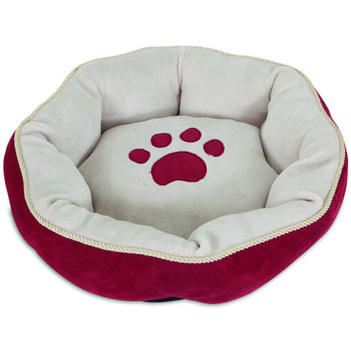 Aspen Pet 26947/26542 Pillow Pet Bed, 18 in L, 18 in W, Round, Polyester Fill, Fabric Cover, Assorted