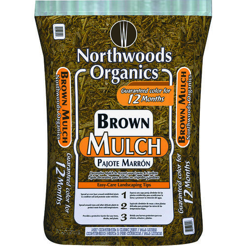 Northwoods Organics WNW03255 Decorative Mulch, Brown Bag
