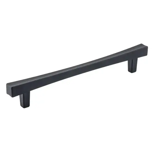 Cabinet Pull, 7-7/8 in L Handle, 1/2 in H Handle, 1-1/4 in Projection, Metal, Matte Black